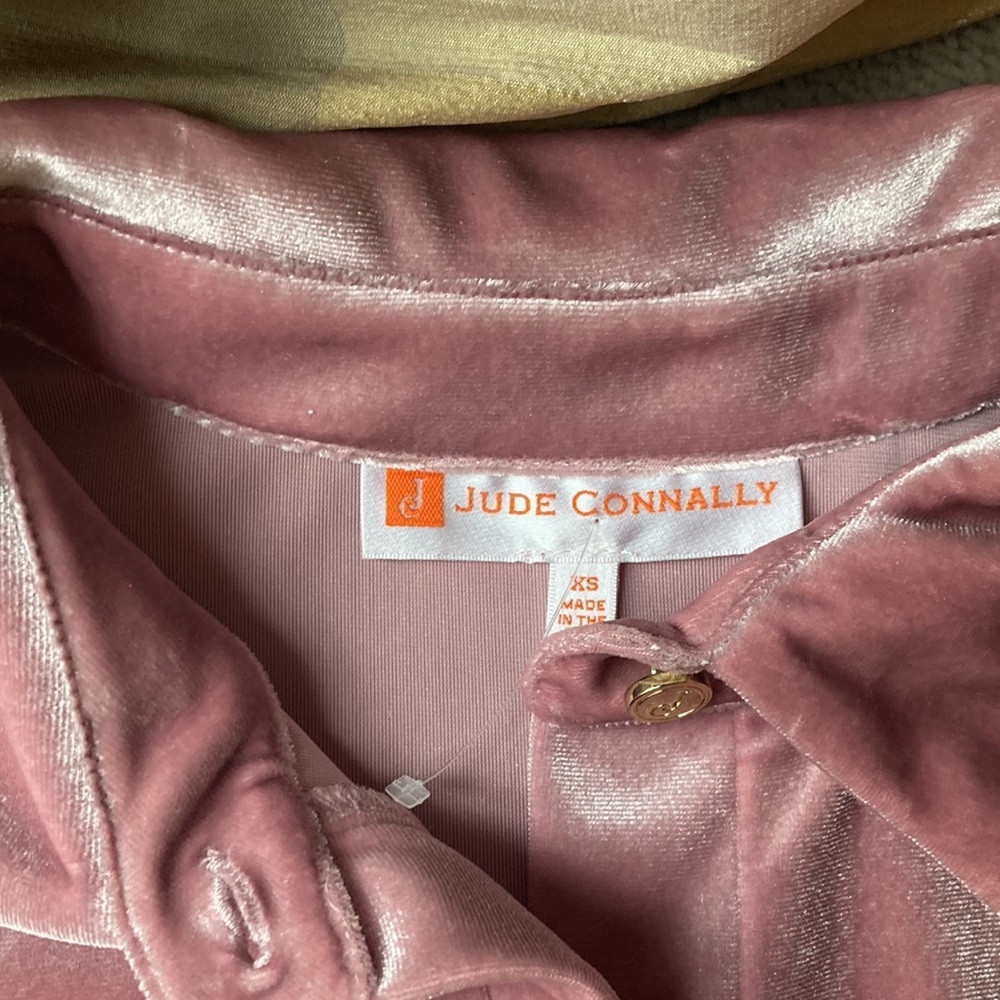 Beautiful Jude Conally rose color, soft velveteen dress - Picture 2 of 16